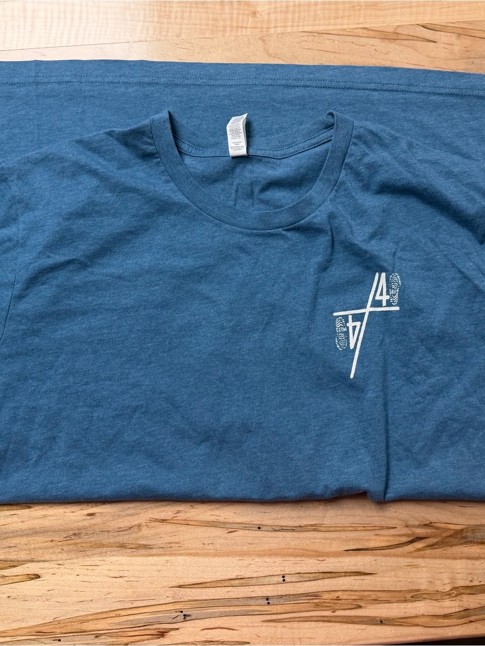 Men's Blue Graphic Crew Neck T-Shirt